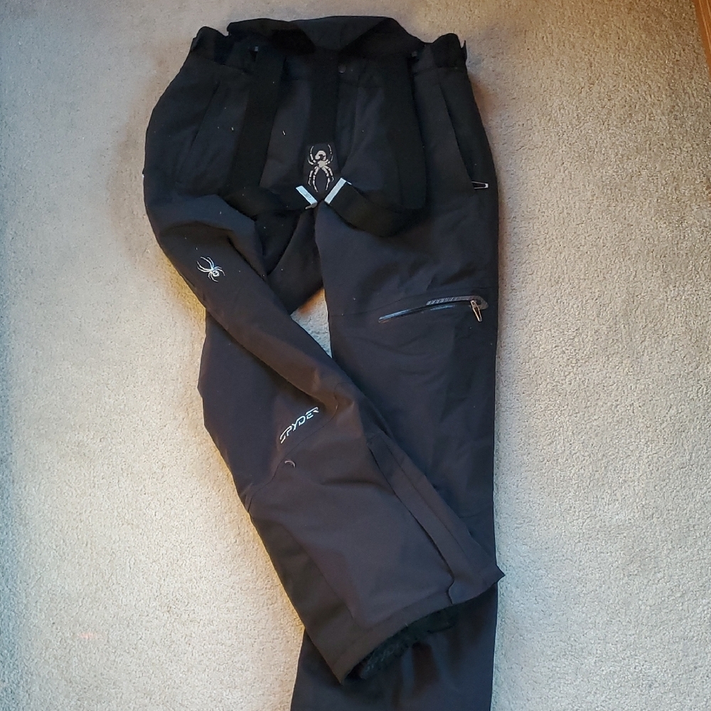 Spyder Men's Black Ski Pants with Zippered Pocket - Picture 4 of 4